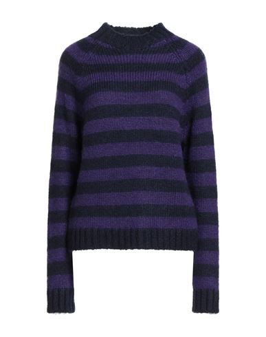 The M .. Woman Turtleneck Purple Size S Acrylic, Merino Wool, Polyamide In Purple