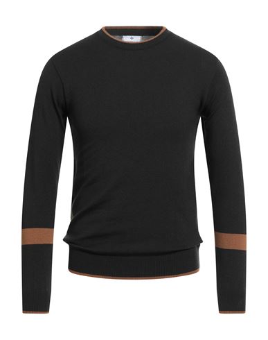 Alessandro Gilles Man Sweater Black Size M Polyacrylic, Merino Wool, Polyamide, Elastane In Black