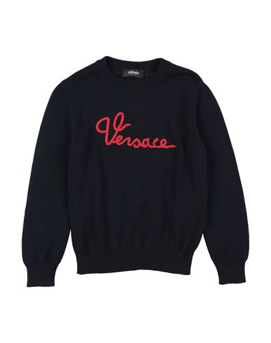 Versace Young Toddler Boy Sweater Midnight Blue Size 6 Cotton In Blue