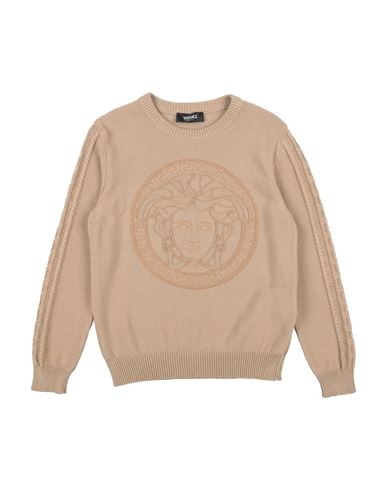 Versace Young Toddler Boy Sweater Sand Size 6 Cotton In Neutral