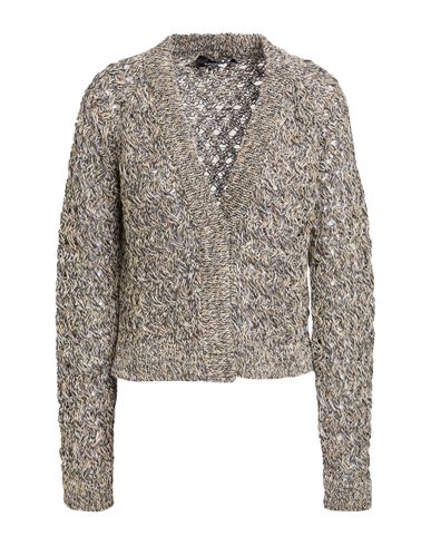 Fabiana Filippi Woman Cardigan Beige Size 12 Linen, Cotton, Mohair Wool, Synthetic Fibers, Metallic  In Multi