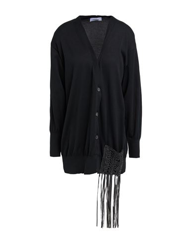 Fabiana Filippi Woman Cardigan Black Size 4 Cotton In Black