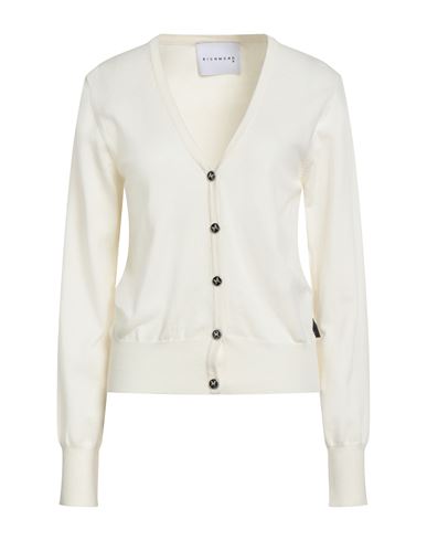 Richmond X Woman Cardigan Cream Size M Polyester, Nylon, Viscose In White