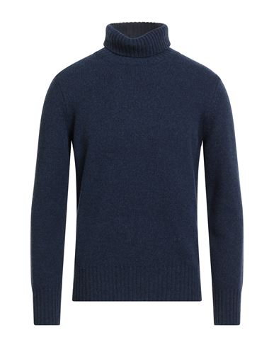 Masq Man Turtleneck Navy Size 40 Merino Wool In Blue