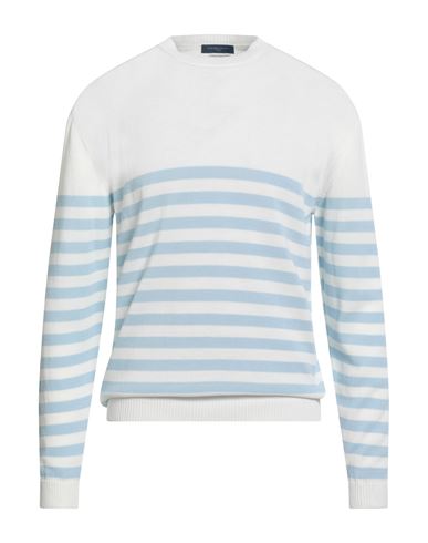Daniele Fiesoli Man Sweater Sky Blue Size L Cotton In Multi