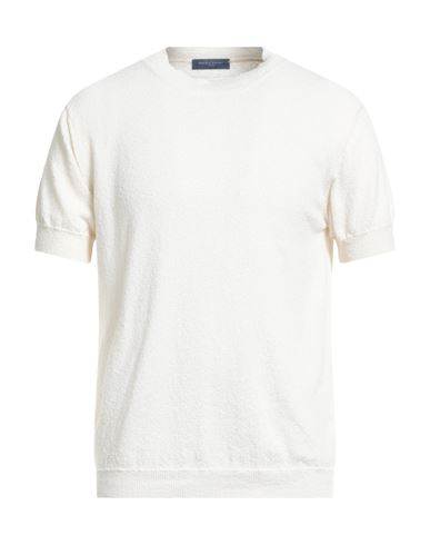 Daniele Fiesoli Man Sweater Ivory Size M Organic Cotton, Polyamide In White