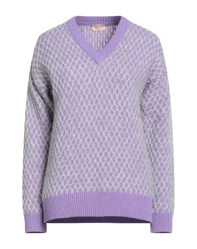 Ferrante Woman Sweater Purple Size 10 Polyamide, Wool, Viscose, Alpaca Wool, Cashmere In Purple