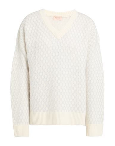 Ferrante Woman Sweater Ivory Size 10 Polyamide, Wool, Viscose, Alpaca Wool, Cashmere In White