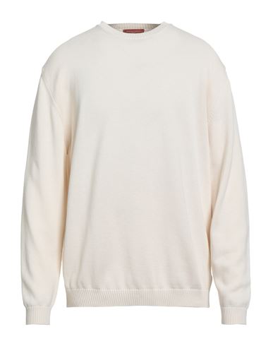 Daniele Fiesoli Man Sweater Ivory Size L Cotton In White