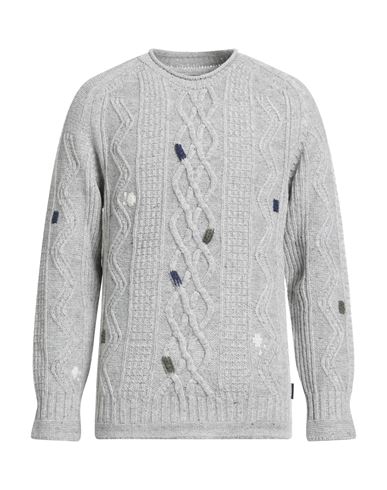 Bob Man Sweater Light Grey Size Xl Wool, Polyamide, Alpaca Wool In Gray