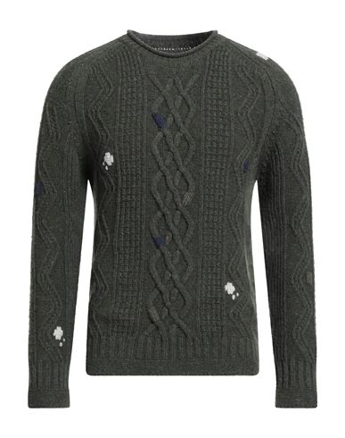 Bob Man Sweater Military Green Size Xxl Wool, Polyamide, Alpaca Wool In Green