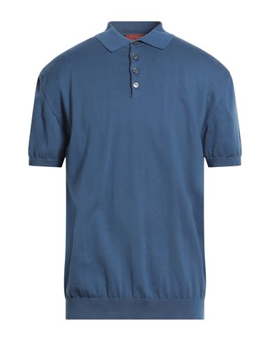 Daniele Fiesoli Man Sweater Slate Blue Size L Cotton In Blue