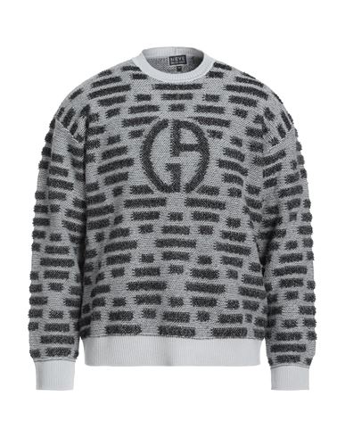 Giorgio Armani Neve Man Sweater Light Grey Size 48 Virgin Wool, Viscose, Polyamide In Gray