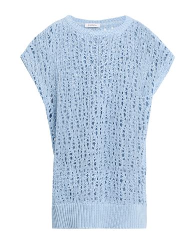 Kangra Cashmere Kangra Woman Sweater Light Blue Size 6 Cotton In Blue