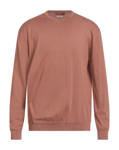 Daniele Fiesoli Man Sweater Light Brown Size L Cotton In Brown