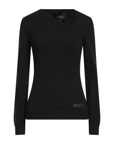 John Richmond Woman Sweater Black Size Xl Viscose, Polyester, Nylon In Black
