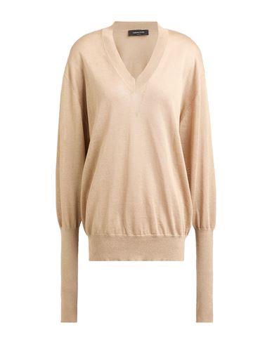 Fabiana Filippi Woman Sweater Camel Size 8 Linen, Silk In Neutral