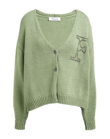 Fabiana Filippi Woman Cardigan Light Green Size 12 Cotton, Ecobrass In Green