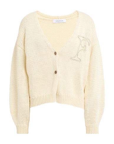 Fabiana Filippi Woman Cardigan Cream Size 10 Cotton, Ecobrass In White