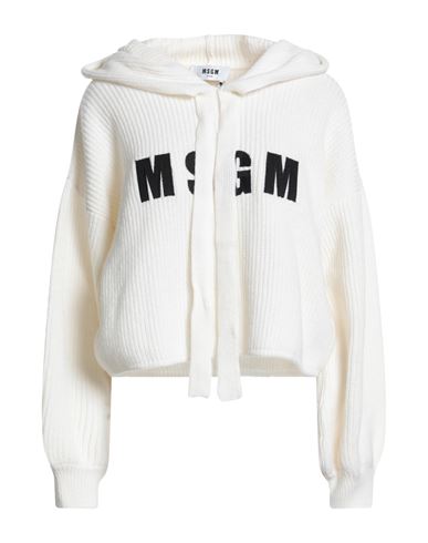 Msgm Woman Sweater Cream Size M Wool, Cashmere In White