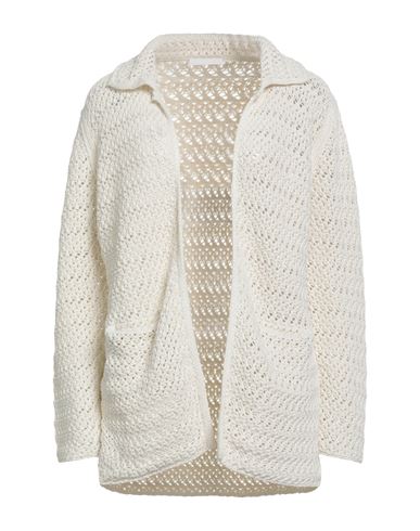 Fedeli Woman Cardigan Ivory Size 6 Cotton In White