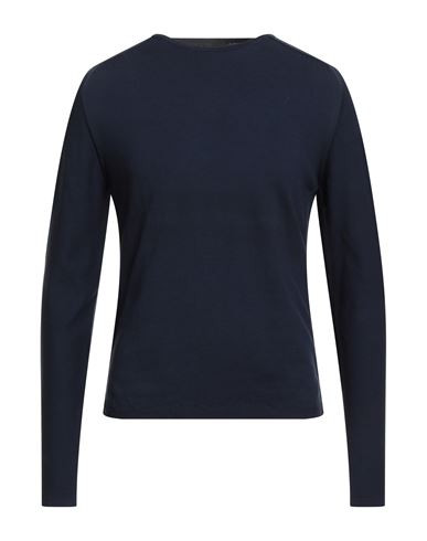 Lucques Man Sweater Midnight Blue Size 40 Cotton In Blue