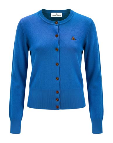 Vivienne Westwood Woman Cardigan Blue Size L Organic Cotton, Cashmere