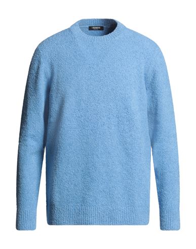 Masq Man Sweater Sky Blue Size 46 Cotton, Polyamide, Elastane In Blue
