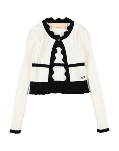 Elisabetta Franchi La Mia Bambina Toddler Girl Cardigan White Size 4 Viscose, Polyester In White