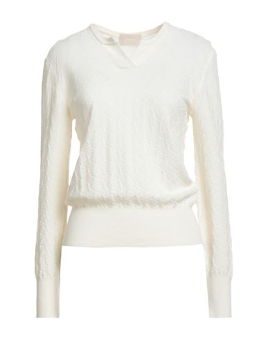 Drumohr Woman Sweater Off White Size M Merino Wool In White