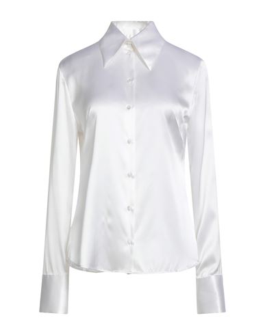 Xacus Woman Shirt White Size 8 Silk, Elastane In White