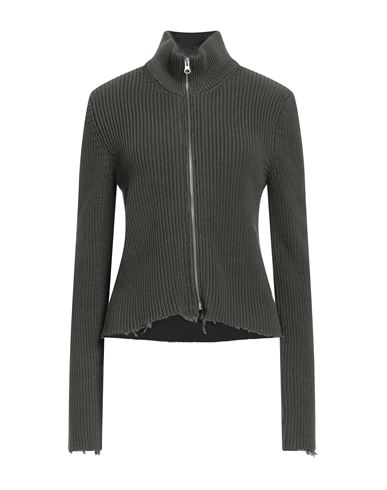 Mm6 Maison Margiela Woman Cardigan Military Green Size L Cotton In Green
