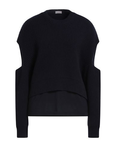 Mrz Woman Sweater Navy Size M Virgin Wool, Cashmere In Blue
