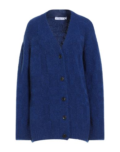 Proenza Schouler Woman Cardigan Blue Size M Acrylic, Alpaca Wool, Polyamide, Wool, Elastane In Blue