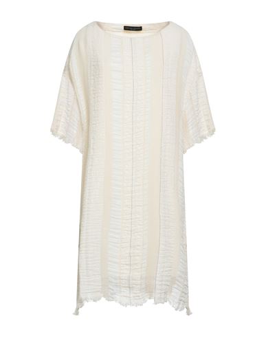 Fabiana Filippi Woman Midi Dress Ivory Size 8 Cotton, Linen, Ecobrass In White