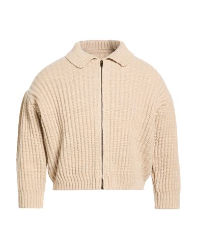 Maison Margiela Woman Cardigan Beige Size S Virgin Wool, Linen, Polyester In Brown
