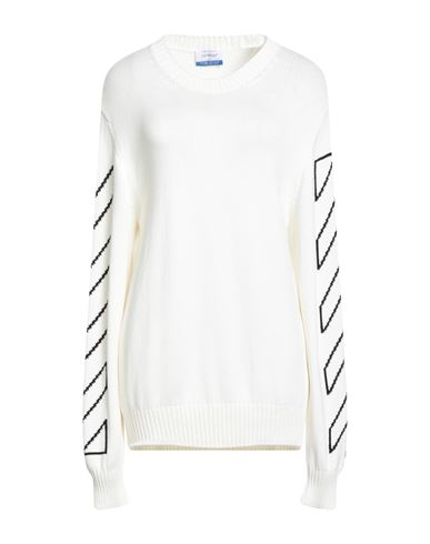 Off-white Woman Sweater White Size L Viscose, Polyamide In White