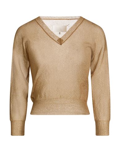 Maison Margiela Woman Sweater Sand Size L Polyamide In Brown