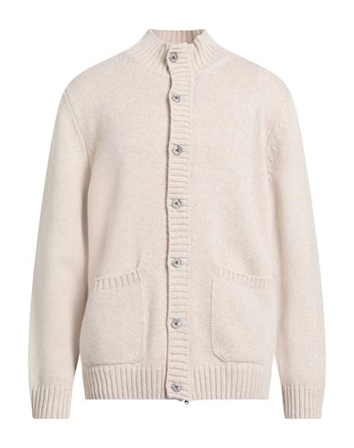 H953 Man Cardigan Beige Size 46 Merino Wool In Pink