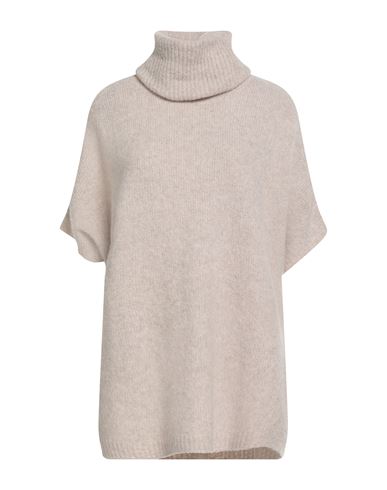 Fedeli Woman Turtleneck Beige Size 8 Virgin Wool, Cashmere, Polyamide In Neutral