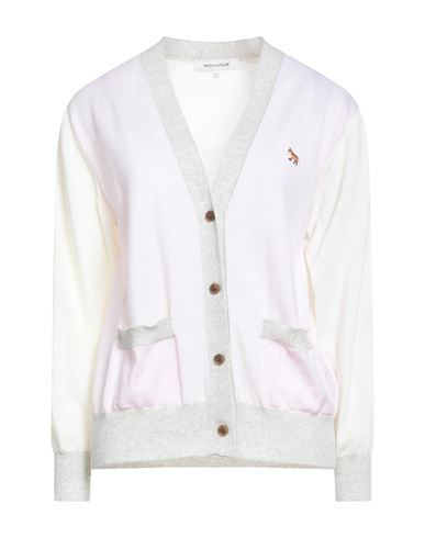 Maison Kitsuné Woman Cardigan Light Pink Size M Wool In White