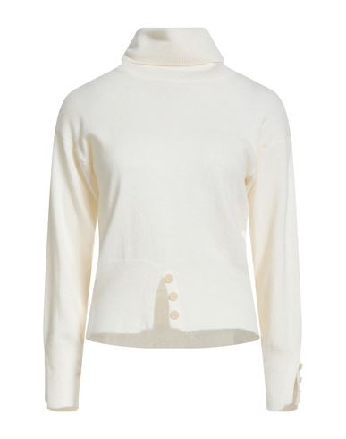 N.o.w. Andrea Rosati Cashmere N. O.w. Andrea Rosati Cashmere Woman Turtleneck Ivory Size S Wool, Viscose, Nylon, Cashmere In White