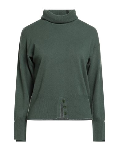 N.o.w. Andrea Rosati Cashmere N. O.w. Andrea Rosati Cashmere Woman Turtleneck Green Size L Wool, Viscose, Nylon, Cashmere