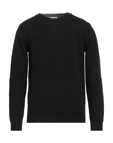 Grey Daniele Alessandrini Man Sweater Black Size 38 Wool, Polyamide In Black