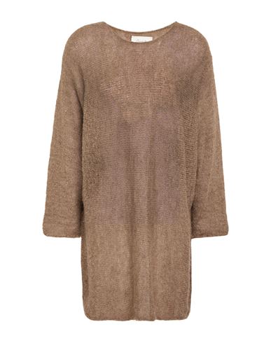 Souvenir Woman Sweater Taupe Size Onesize Acrylic, Polyamide, Mohair Wool In Gray