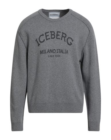 Iceberg Man Sweater Grey Size L Wool, Polyamide, Viscose, Acrylic, Cashmere In Gray