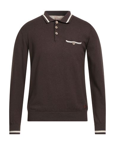 Yes Zee By Essenza Man Sweater Chocolate Brown Size 3xl Cotton, Wool