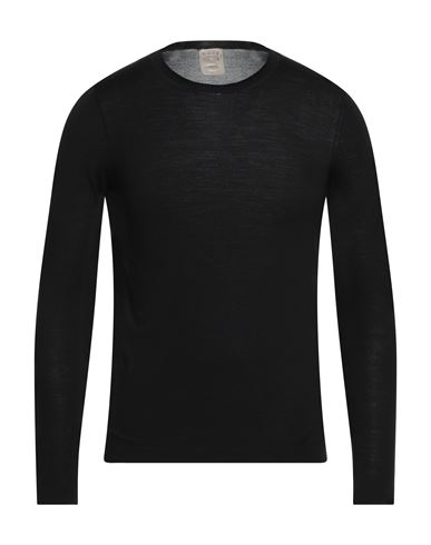 H953 Man Sweater Black Size 36 Merino Wool In Brown