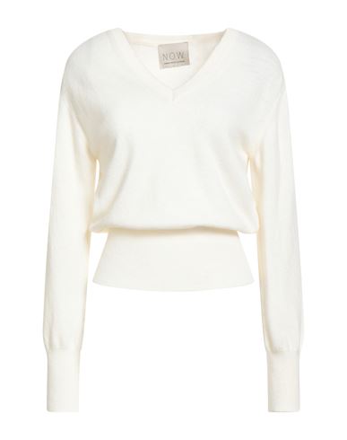 N.o.w. Andrea Rosati Cashmere N. O.w. Andrea Rosati Cashmere Woman Sweater Ivory Size M Wool, Viscose, Cashmere, Nylon In White