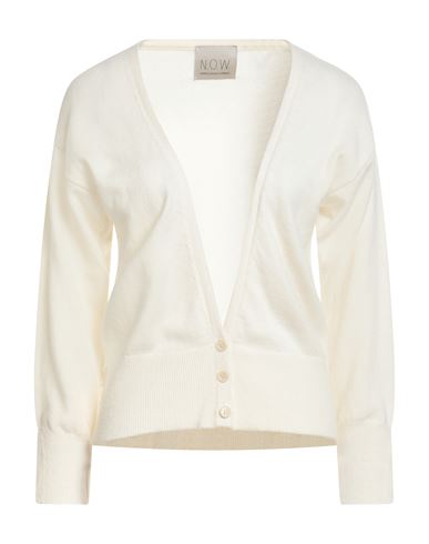 N.o.w. Andrea Rosati Cashmere N. O.w. Andrea Rosati Cashmere Woman Cardigan Off White Size M Wool, Viscose, Cashmere, Nylon